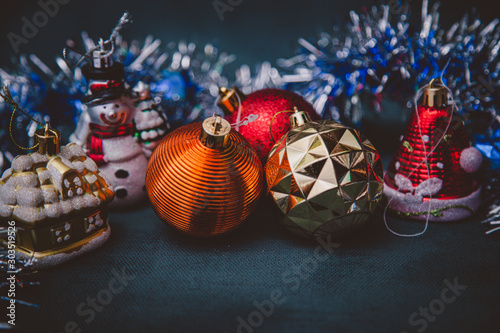 Christmas and New Year decorations and garlands © prohor08