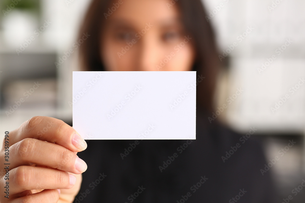 portrait of businesswoman work in office show cutaway