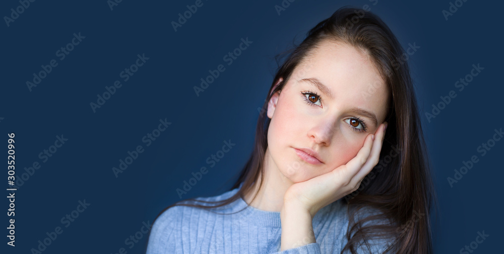 Portrait of teenage girl looking at camera Portrait of teenage girl looking at camera
