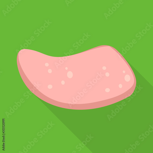 Vector design of sausage and cutlet symbol. Web element of sausage and sausage Stock vector illustration.