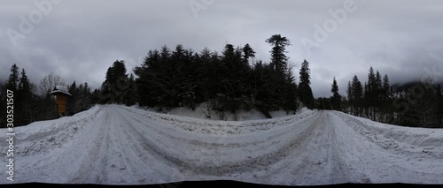 Fototapeta Naklejka Na Ścianę i Meble -  Tatra Mountains HDRI Panorama in winter