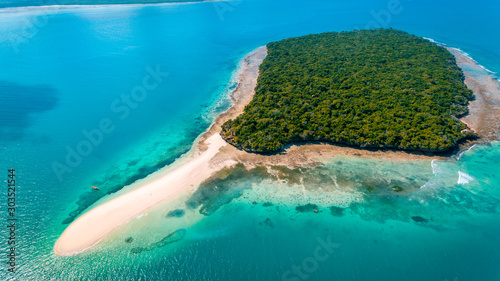 aerial view of the niamembe island, Zanzibar