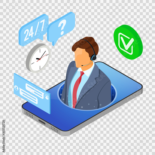 Isometric Online Customer Support