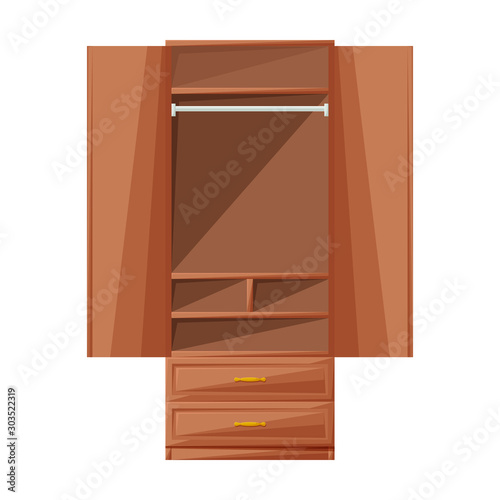 Closet vector icon.Cartoon vector icon isolated on white background closet .