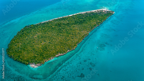 aerial view of the bawe island  Zanzibar