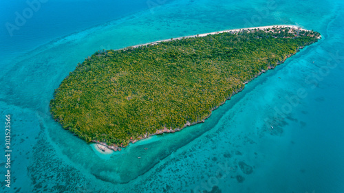 aerial view of the bawe island, Zanzibar