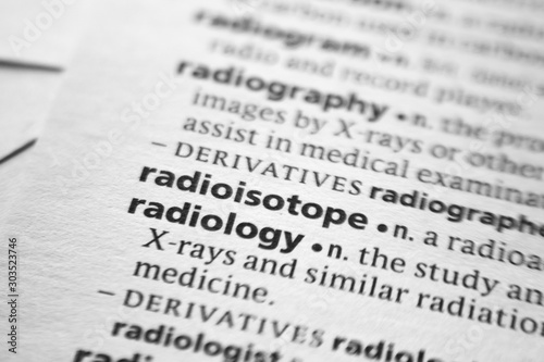 Word or phrase Radioisotope in a dictionary. photo