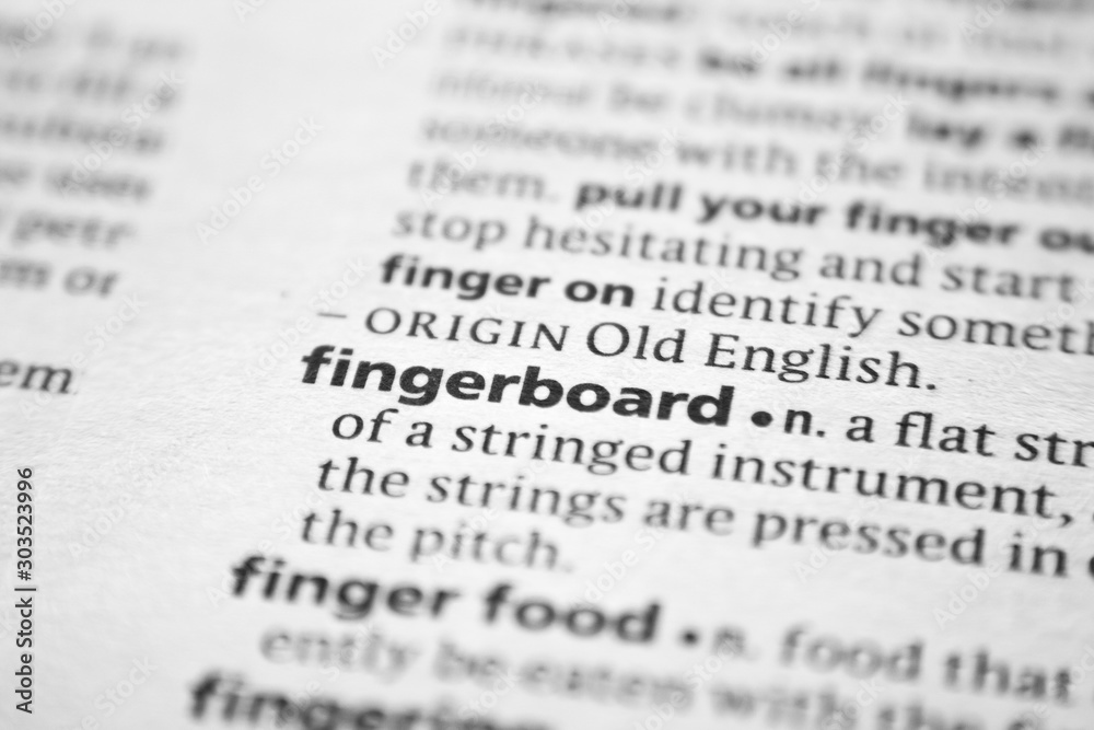 Word or phrase Fingerboard in a dictionary. Word or phrase Fingerboard in a dictionary.