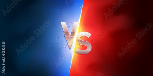 Versus background. Blue against Red. Red Vs Blue. Fight background.