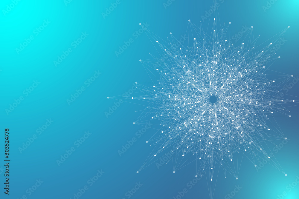 Vetor de Quantum computer technology concept. Deep learning artificial ...