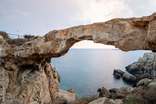 stone arch at the coast of cyprus