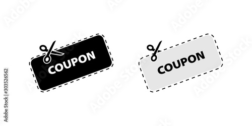 Coupon vector icon. Vector Discount Coupons icons. Coupon icons in modern simple flat style for web design. Eps10
