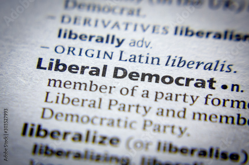 Word or phrase Liberal Democrat in a dictionary. photo