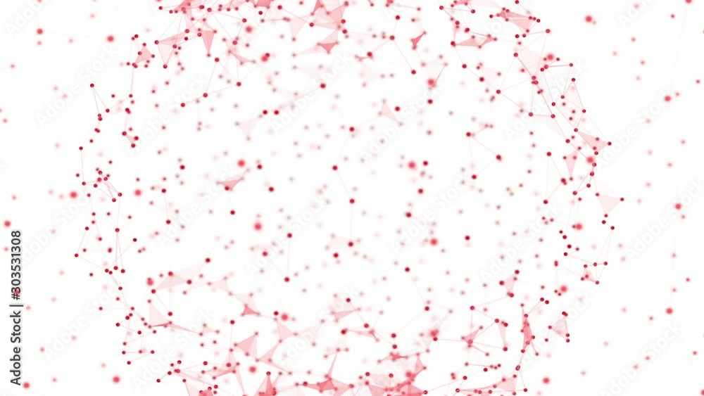 Abstract red sphere network animation. 4K seamless loop Abstract red sphere network animation. 4K seamless loop