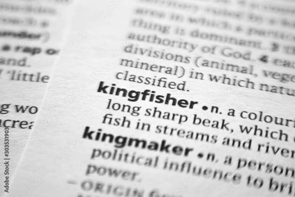 Word or phrase Kingfisher in a dictionary. Word or phrase Kingfisher in a dictionary.