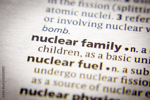 Word or phrase Nuclear family in a dictionary.