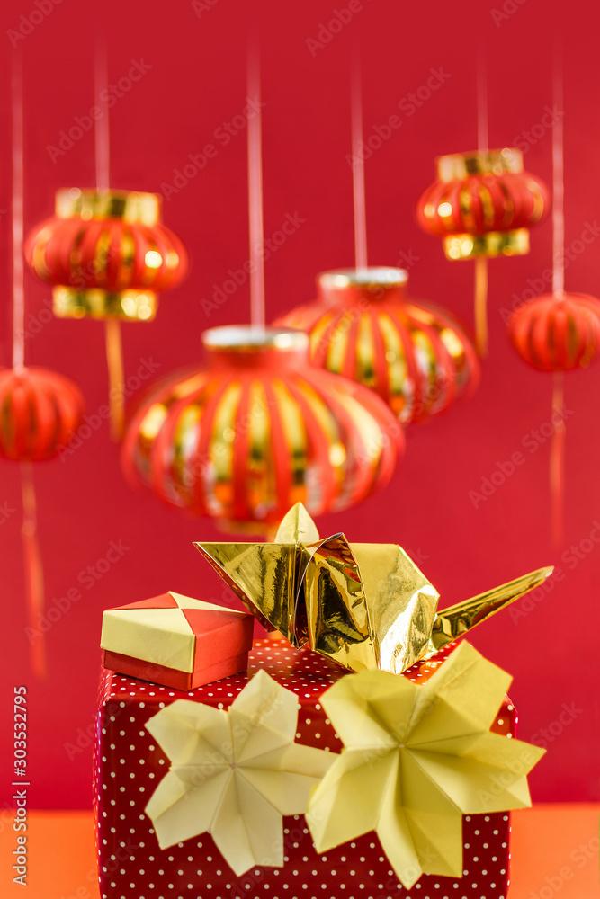 chinese new year 2020 origami style