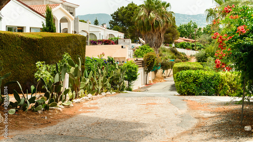 Mediterranean Style Home showing driveway and main entrance
