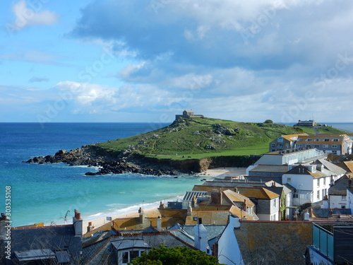 Porthmeor Beach, St Ives, Cornwall, England, UK photo