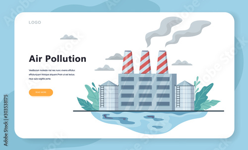 Air pollution and dirty environment danger concept. Industria