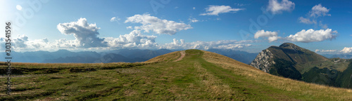 Panorama view from the top of mount Baldo, lake garda, italy