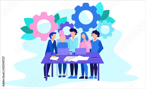 Teamwork concept illustration