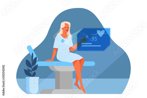 Vector illustration of innovative healthcare. Concept of modern medicine
