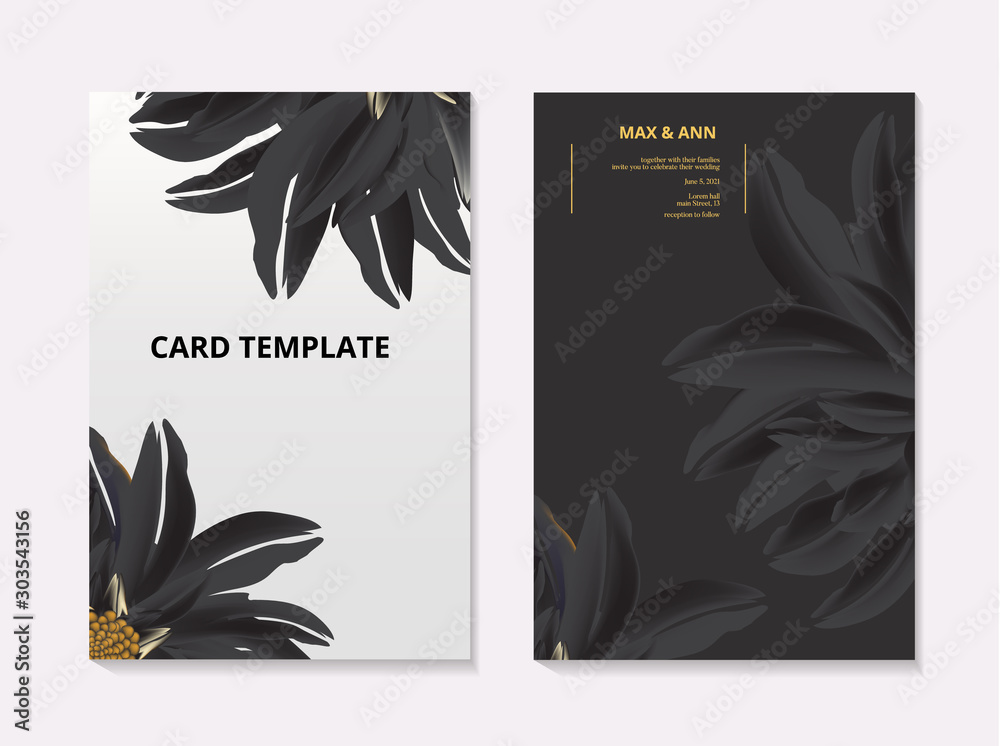 Foto Sunflower contrast card template
