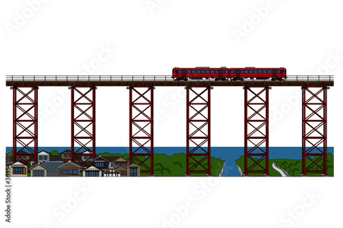 鉄道風景7余部鉄橋縁あり