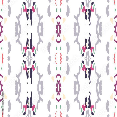 Ikat, Tie Dye. Batik, Hand Drawn Seamless 