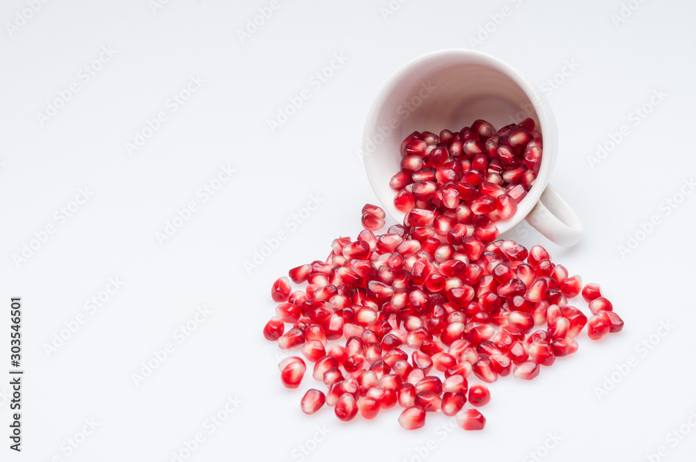 Fresh pomegranate isolated on white background