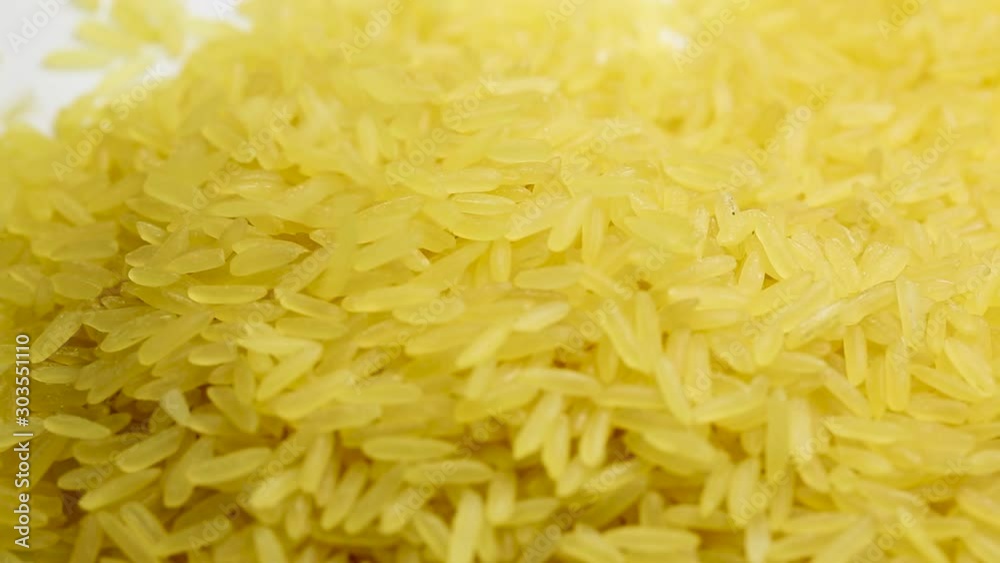 Rice groats, long grain rice, raw rice, rotation Rice groats, long grain rice, raw rice, rotation