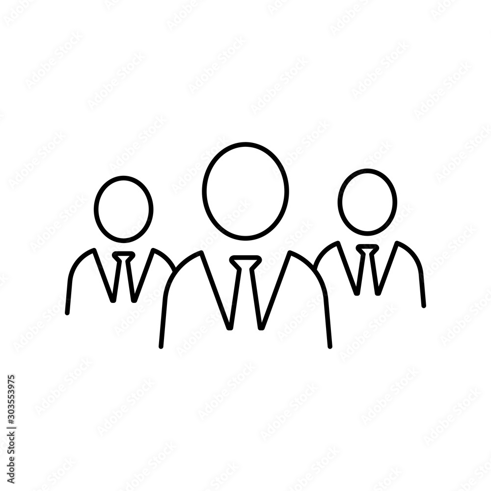 Employee icon. Outline thin line flat illustration. Isolated on white background. Employee icon. Outline thin line flat illustration. Isolated on white background.