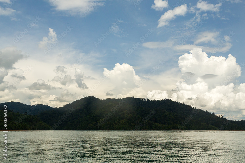A cloud in the form of a face above the lake A cloud in the form of a face above the lake