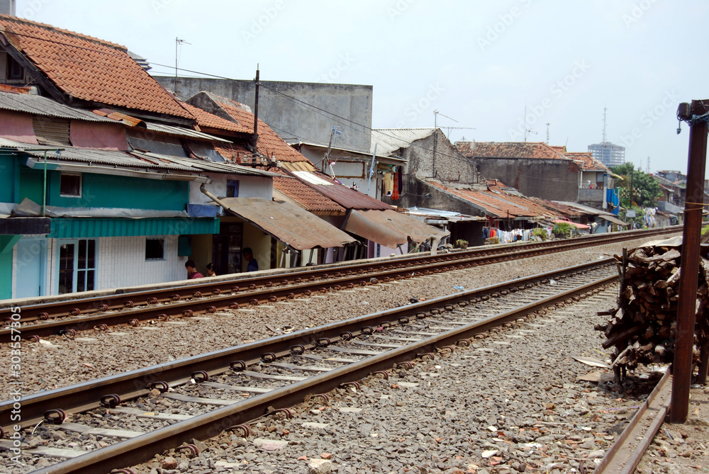 Railways in the middle of slump area