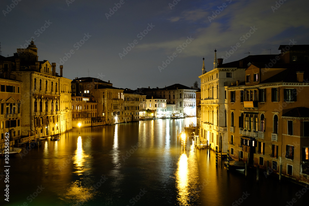 Grand Canal in Venice at night