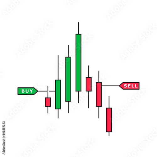 Forex trading logo. Vector sign