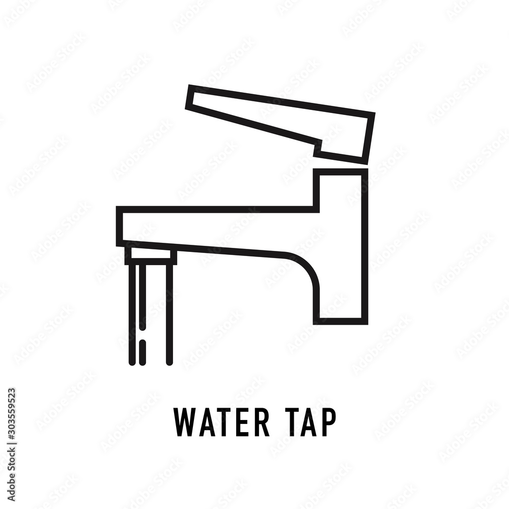 Water tap icon. Vector illustration Water tap icon. Vector illustration