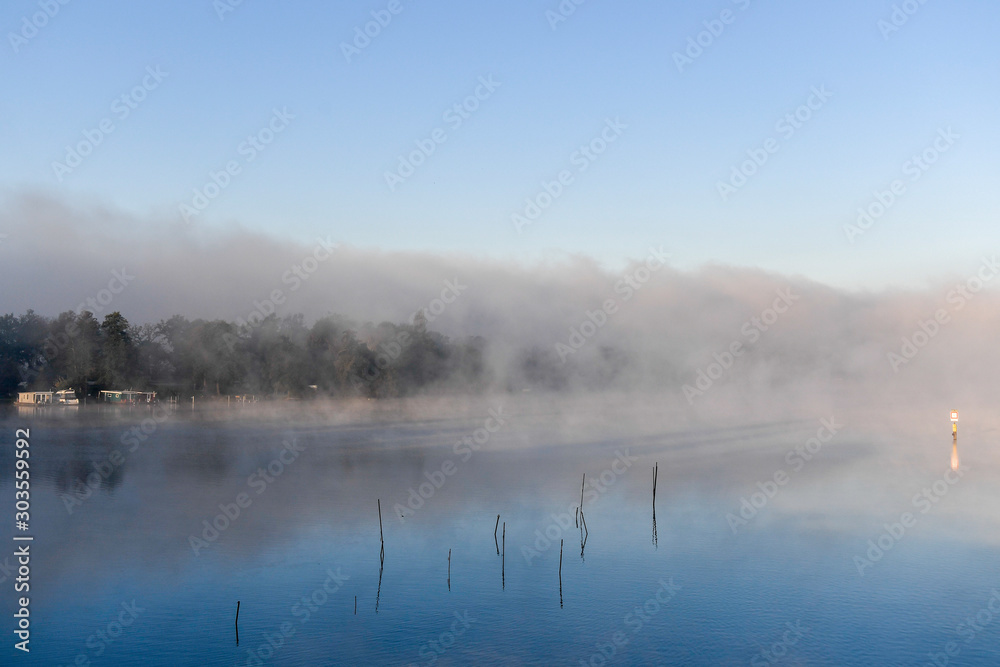 Fototapeta premium Werder an der Havel - Havel - Nebel am Morgen