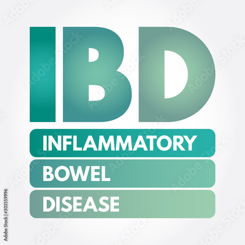 IBD - Inflammatory Bowel Disease acronym, medical concept background