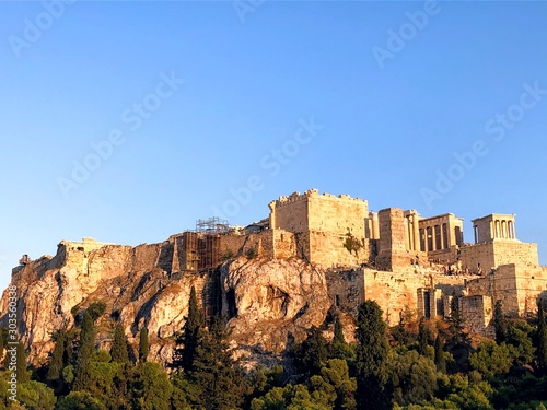 Acropolis of Athens, view from a hill