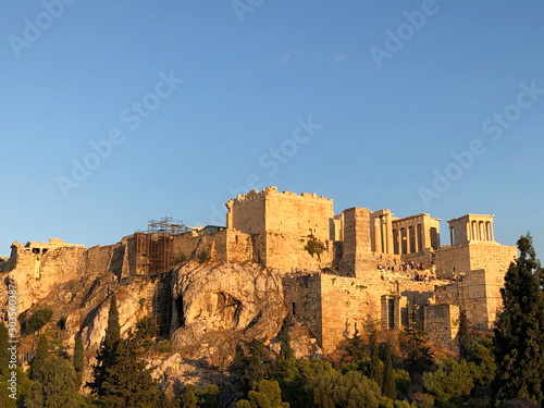 Side view of Acropolis ofAthens, Greece