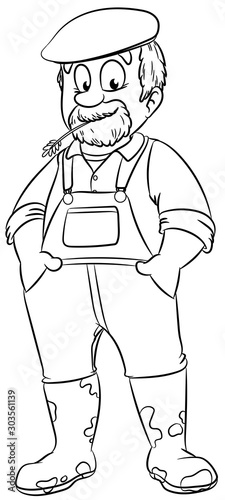 Freundlicher Bauer - Vektor-Illustration