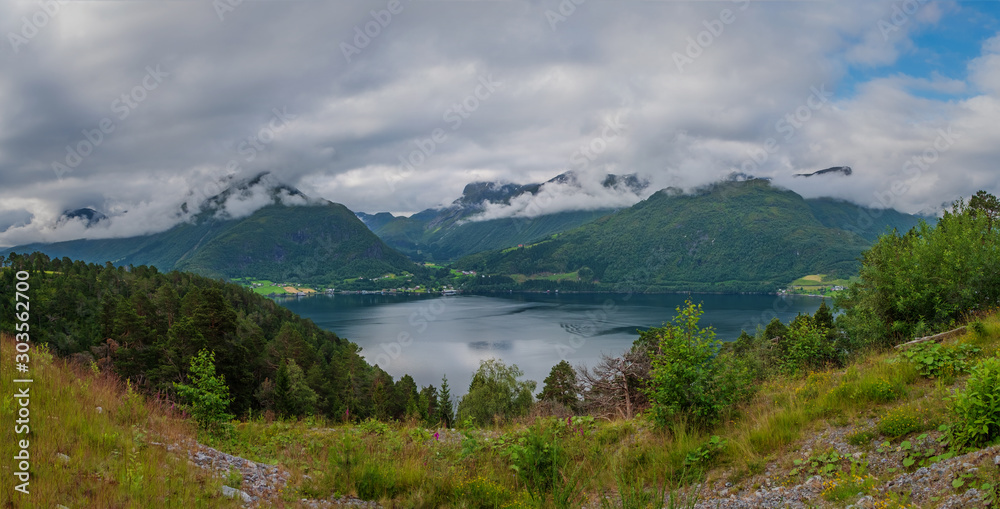 Hornindalsvatnet is Norway's and Europe's deepest lake, officially measured to a depth of 514 metres. July 2019