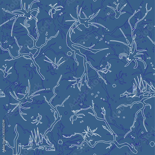 Slika na platnu Winter pattern, frosty pattern on glass or on ice