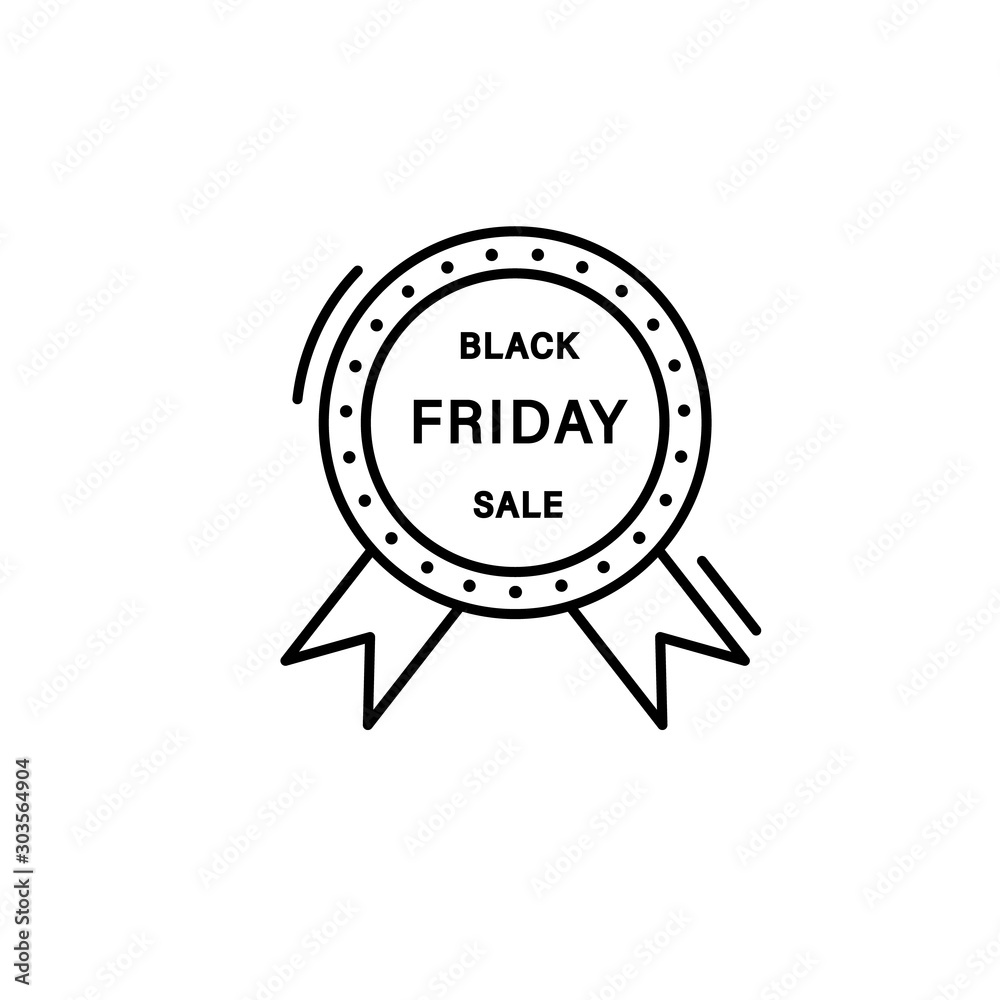 Badge sticker icon. Simple line, outline vector of black friday icons for ui and ux, website or mobile application