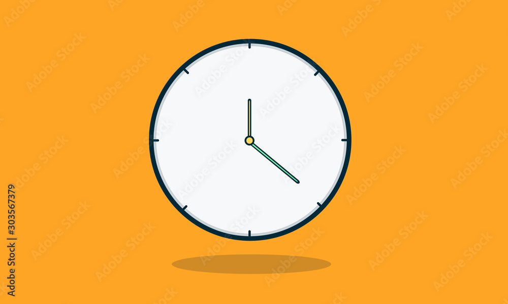 clock on a orange background clock on a orange background