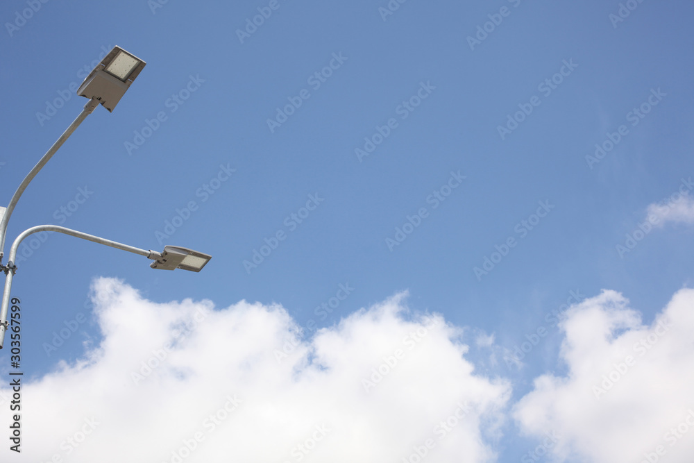 led lamp street pole with copy space for your text led lamp street pole with copy space for your text