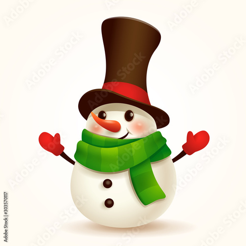 Cheerful Snowman.