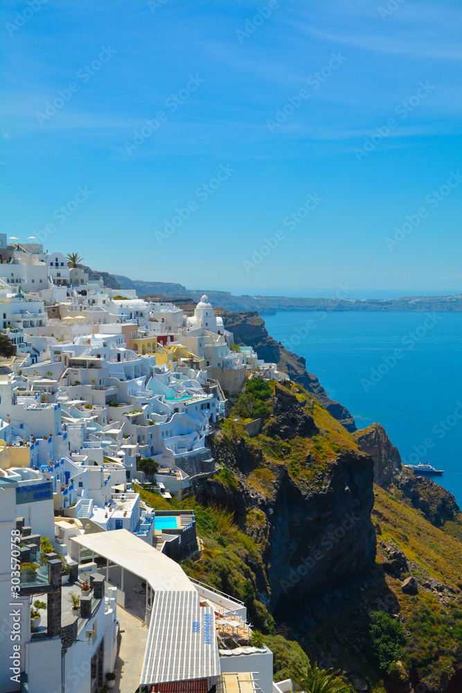 Obraz premium Santorini Nature City Photo Greece
